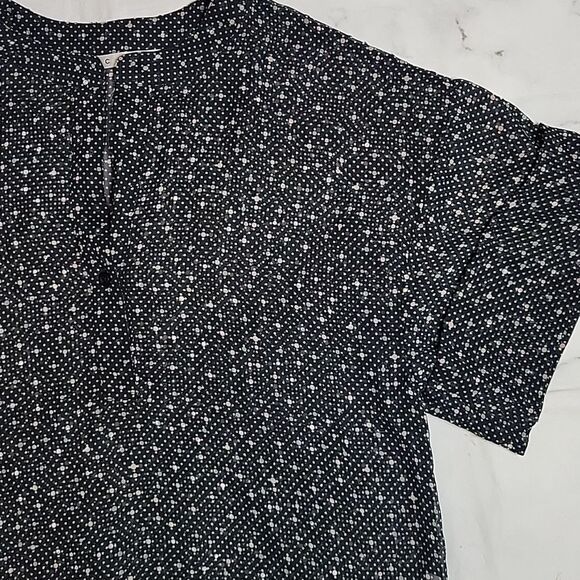 CAbi Black Polka Dot Oversized Top - Picture 2 of 5